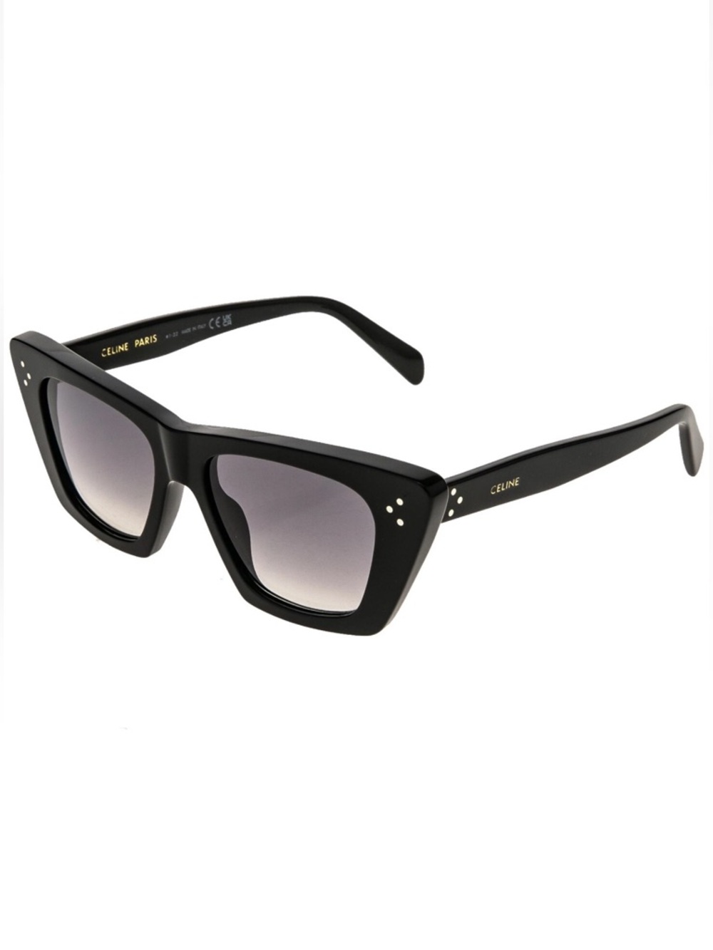 Celine Black Oversized Square Acetate Sunglasses 🕶️ with Gradient Lenses Italy - Picture 6 of 16